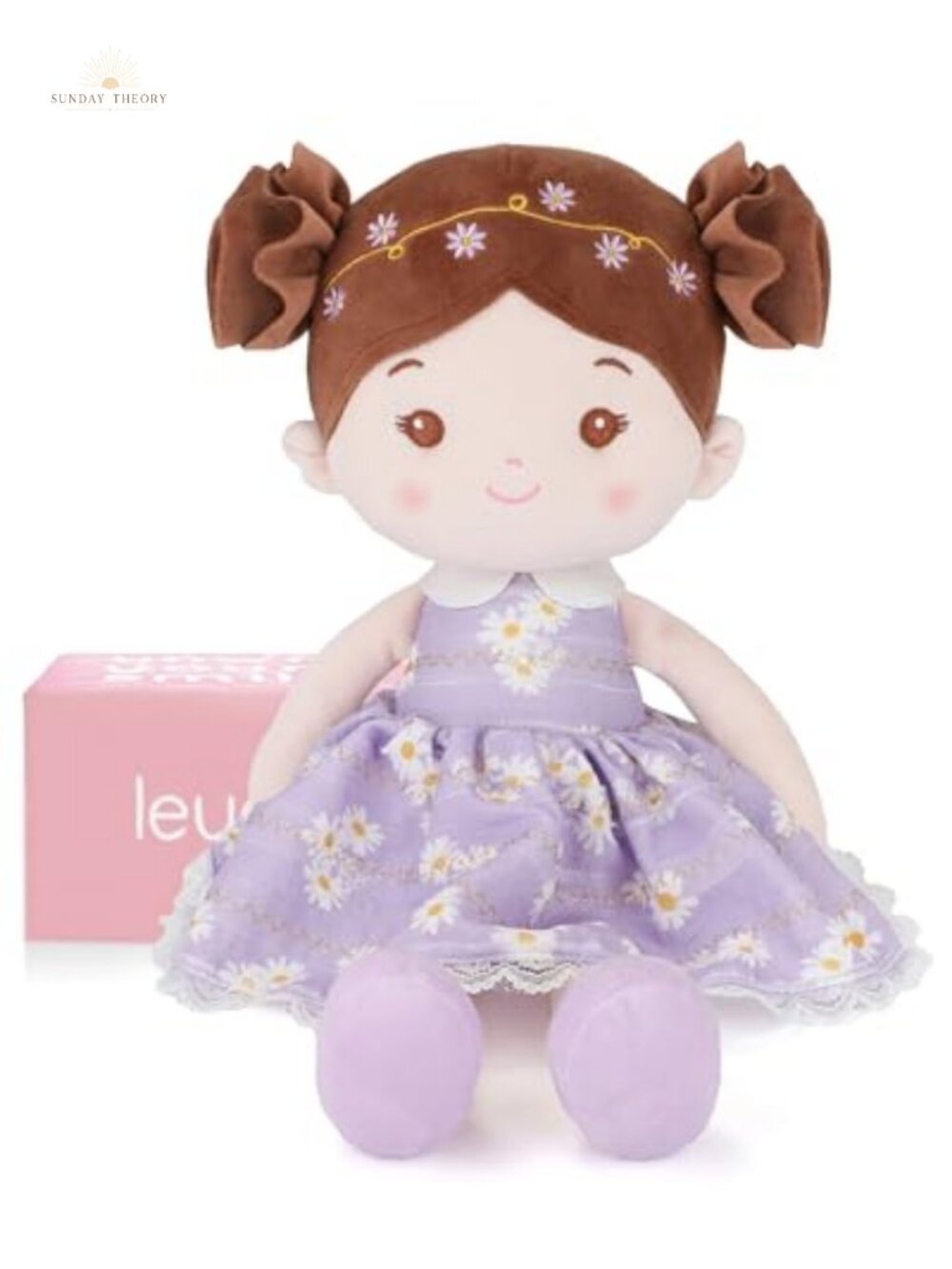 Soft Plush Rag Doll 16 Inch, Cuddly Baby Doll for Toddlers, Gift for 1 Year Old